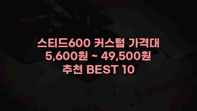 스티드600 커스텀 가격대 5,600원 ~ 49,500원 추천 BEST 10