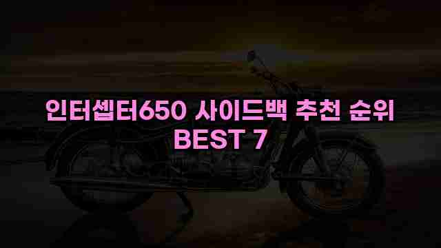인터셉터650 사이드백 추천 순위 BEST 7 1 1 인터셉터650 사이드백 추천 순위 BEST 7