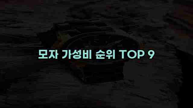 모자 가성비 순위 TOP 9