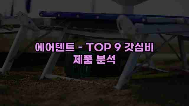 에어텐트 - TOP 9 갓심비 제품 분석