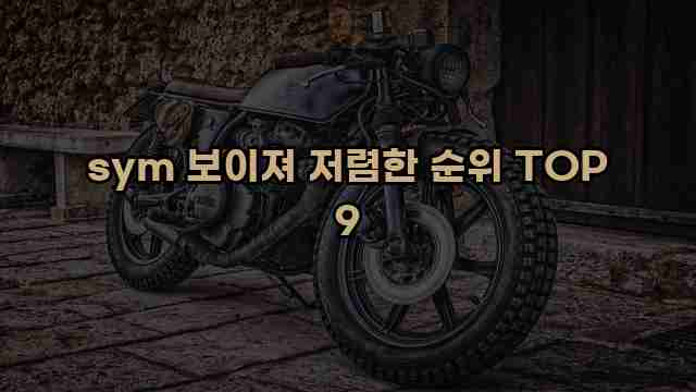 sym 보이져 저렴한 순위 TOP 9