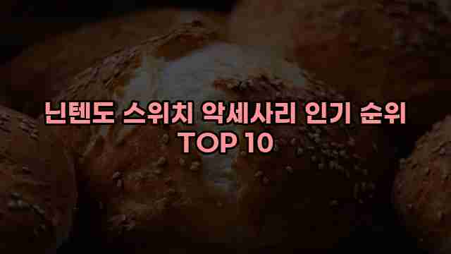 닌텐도 스위치 악세사리 인기 순위 TOP 10