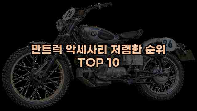 만트럭 악세사리 저렴한 순위 TOP 10