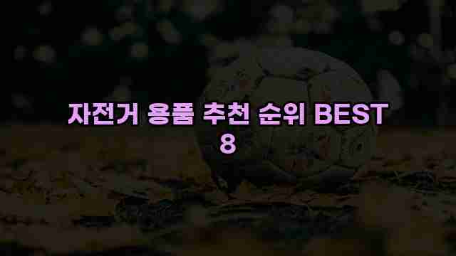 자전거 용품 추천 순위 BEST 8