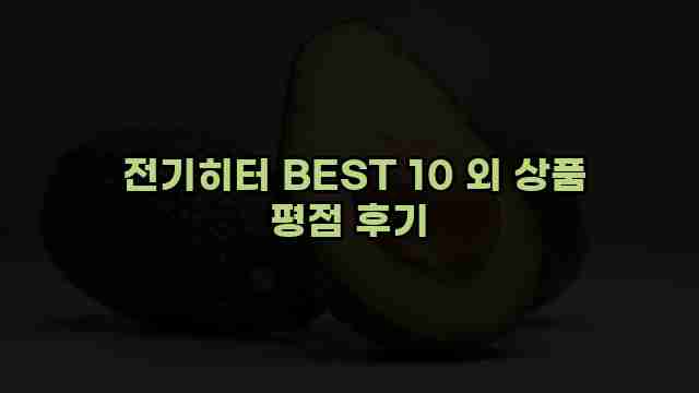  전기히터 BEST 10 외 상품 평점 후기