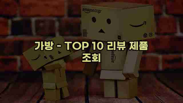 가방 - TOP 10 리뷰 제품 조회