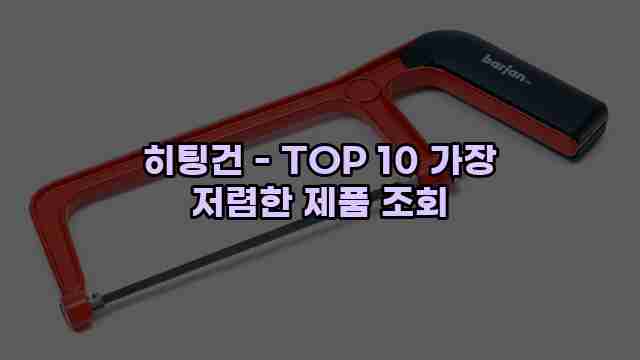 히팅건 - TOP 10 가장 저렴한 제품 조회