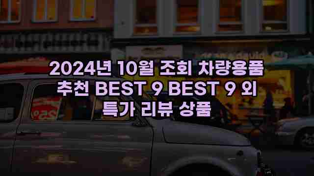 2024년 10월 조회 차량용품 추천 BEST 9 BEST 9 외 특가 리뷰 상품