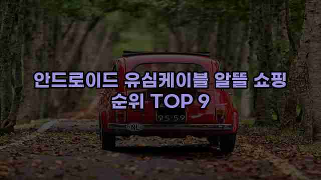 안드로이드 유심케이블 알뜰 쇼핑 순위 TOP 9