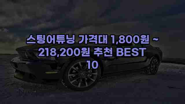 스팅어튜닝 가격대 1,800원 ~ 218,200원 추천 BEST 10