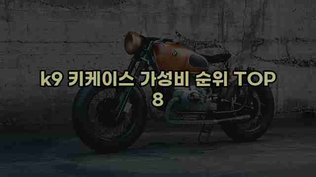 k9 키케이스 가성비 순위 TOP 8