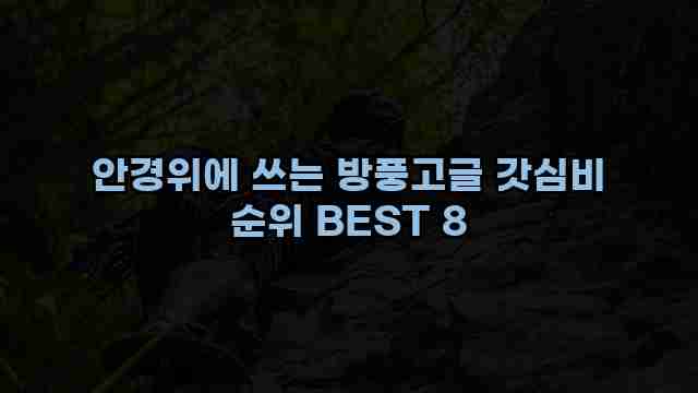 안경위에 쓰는 방풍고글 갓심비 순위 BEST 8