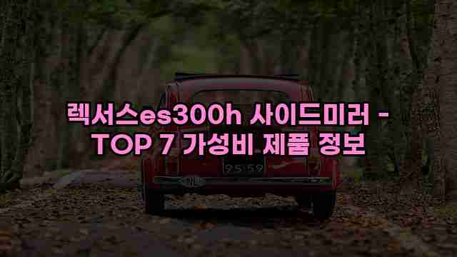 렉서스es300h 사이드미러 - TOP 7 가성비 제품 정보