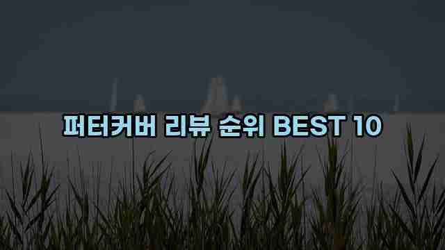 퍼터커버 리뷰 순위 BEST 10