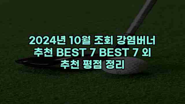 2024년 10월 조회 강염버너 추천 BEST 7 BEST 7 외 추천 평점 정리