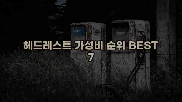 헤드레스트 가성비 순위 BEST 7