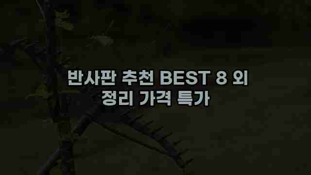  반사판 추천 BEST 8 외 정리 가격 특가