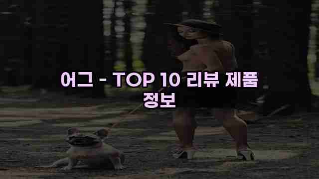 어그 - TOP 10 리뷰 제품 정보