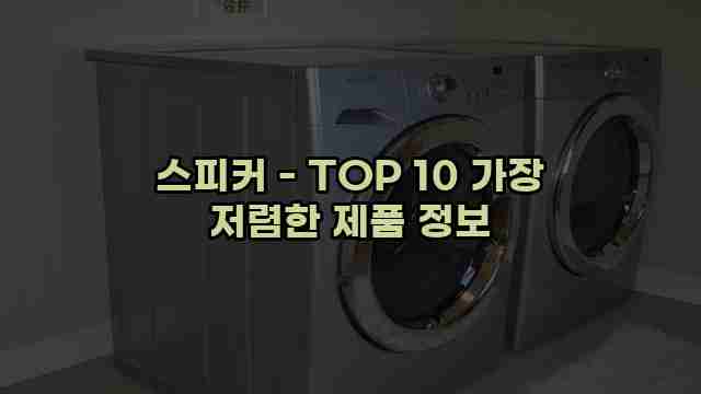 스피커 - TOP 10 가장 저렴한 제품 정보